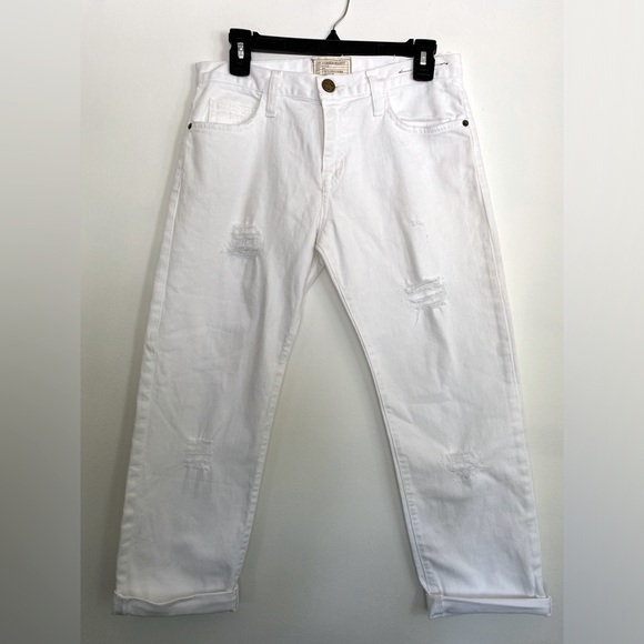 Current/Elliott The Boyfriend Jean In Sugar Destroy 0 NWT - Picture 1 of 5
